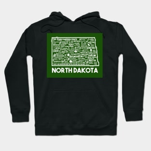 North Dakota Map Hoodie